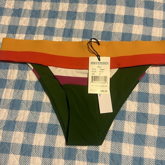 Robin Piccone Women's Suzie Color Block Banded Bikini Bottom - Picture 13 of 14